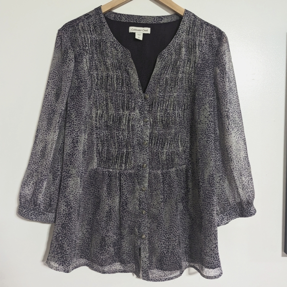 Coldwater Creek Sheer Blouse